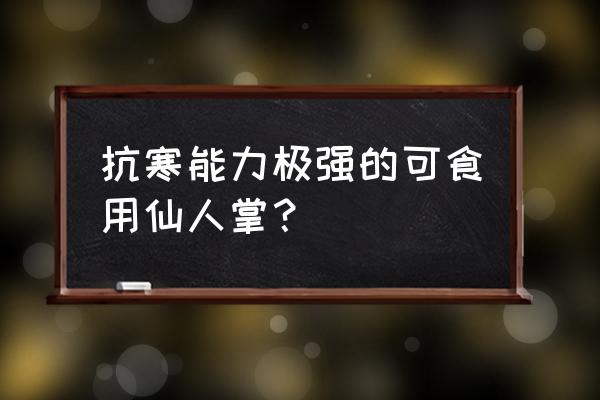 食用仙人掌耐寒吗 抗寒能力极强的可食用仙人掌？