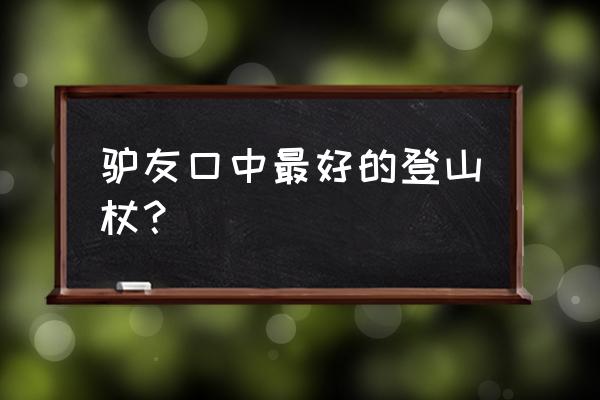 登山杖什么的好 驴友口中最好的登山杖？