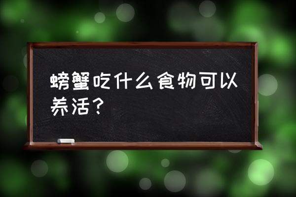 养螃蟹饲料有哪些 螃蟹吃什么食物可以养活？