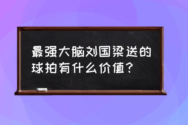 抖音最强大脑哪个乒乓球 最强大脑刘国梁送的球拍有什么价值？