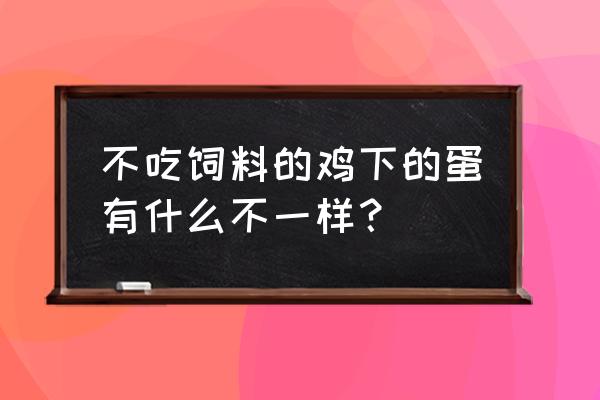 不吃饲料鸡蛋吗 不吃饲料的鸡下的蛋有什么不一样？