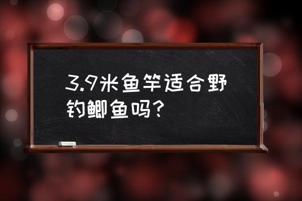 春天钓鲫鱼用多长的鱼竿 3.9米鱼竿适合野钓鲫鱼吗？