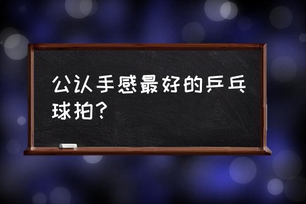 世界乒乓球拍哪个品牌最好 公认手感最好的乒乓球拍？