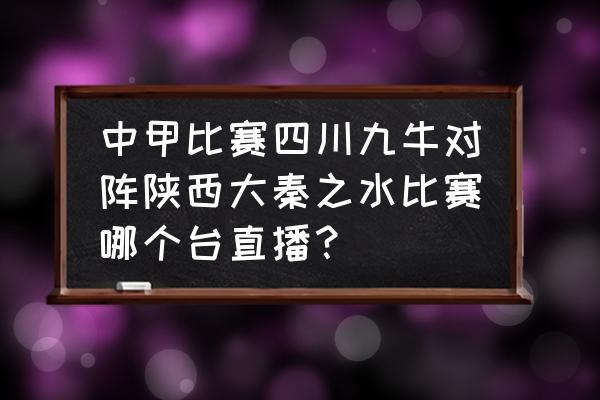 四川足球队冲甲有哪看 中甲比赛四川九牛对阵陕西大秦之水比赛哪个台直播？