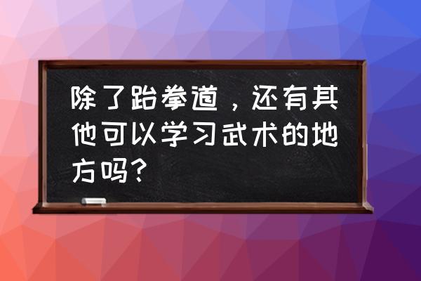 五道口附近有学武术的地方吗 除了跆拳道，还有其他可以学习武术的地方吗？