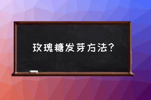 超市有玫瑰糖卖吗 玫瑰糖发芽方法？