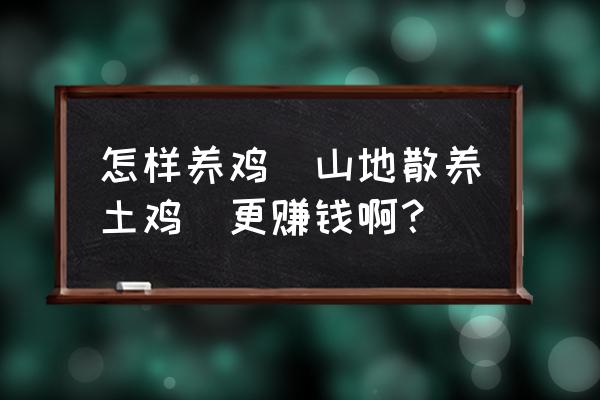 承包荒山养鸡多少钱一亩 怎样养鸡（山地散养土鸡）更赚钱啊？