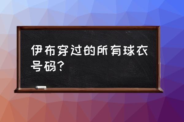 ac米兰伊布穿几号 伊布穿过的所有球衣号码？