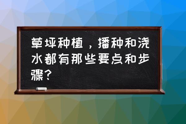 草坪怎么种出来的 草坪种植，播种和浇水都有那些要点和步骤？