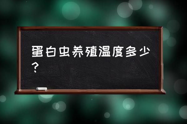 室内轮虫培养的几种简易方法 蛋白虫养殖温度多少？