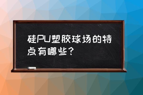 硅pu球场有什么质量要求 硅PU塑胶球场的特点有哪些？