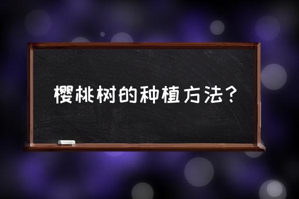 樱桃树什么时间栽最好 樱桃树的种植方法？