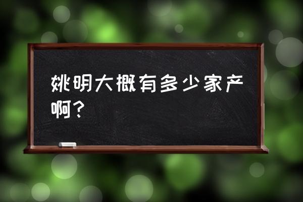 姚明的地位和个人收入 姚明大概有多少家产啊？