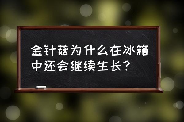 金针菇可以再次生长的办法 金针菇为什么在冰箱中还会继续生长？