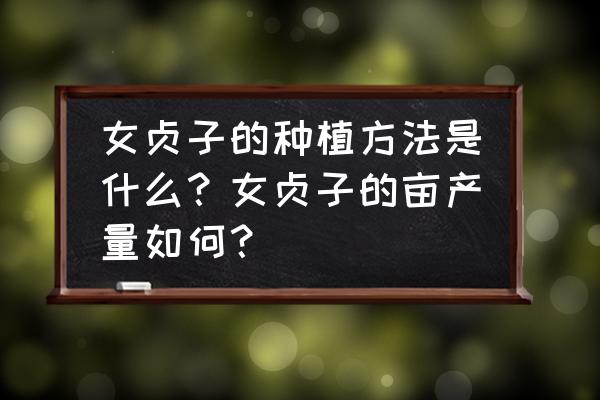 女贞子是野生的好还是种植的好呢 女贞子的种植方法是什么？女贞子的亩产量如何？