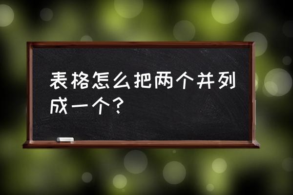 如何让几个excle在一个页面上 表格怎么把两个并列成一个？