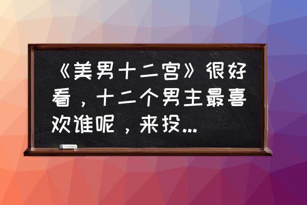 十二宫战斗解析 《美男十二宫》很好看，十二个男主最喜欢谁呢，来投票一下，希望我喜欢的各位也喜欢哪？