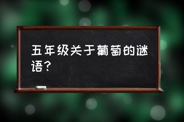 狮子抢球怎么画简单又漂亮 五年级关于葡萄的谜语？