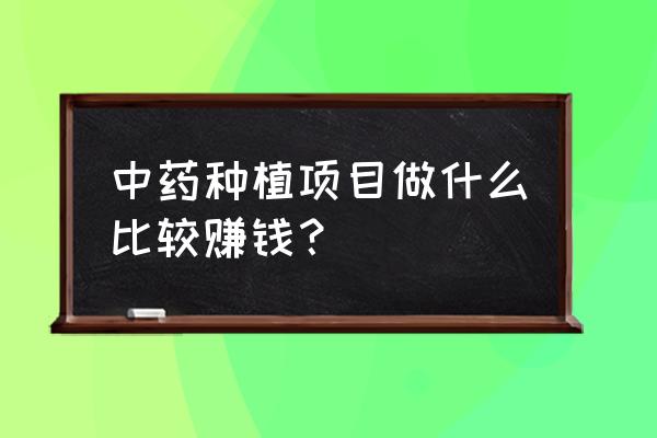 种子销售业务员如何致富 中药种植项目做什么比较赚钱？