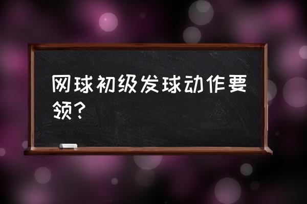 网球一般怎么发球 网球初级发球动作要领？