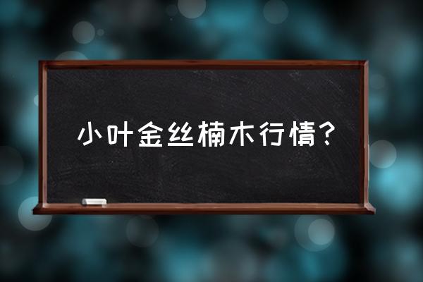 现在金丝楠木价位一般是多少 小叶金丝楠木行情？