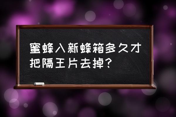 蜜蜂弱群和强群怎样合群 蜜蜂入新蜂箱多久才把隔王片去掉？