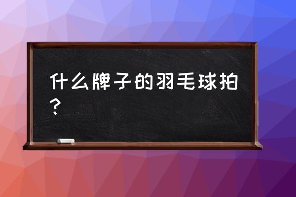 羽毛球服品牌排行榜 什么牌子的羽毛球拍？