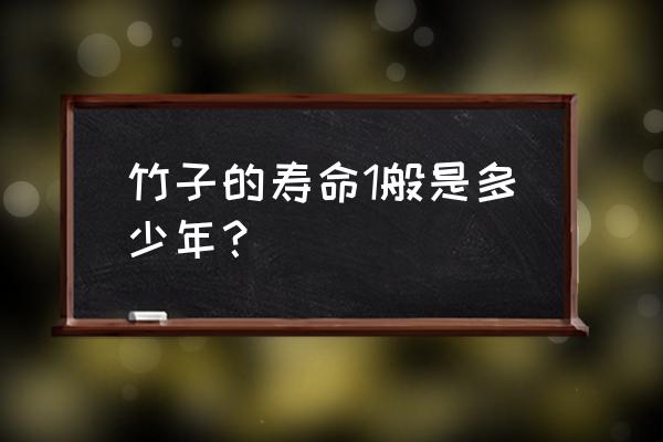 怎么分辨竹子的年龄大小 竹子的寿命1般是多少年？