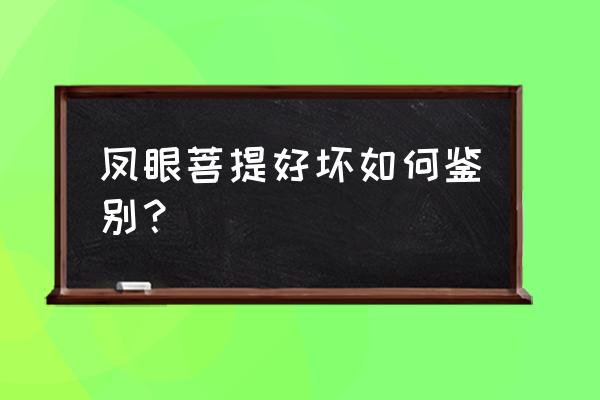 怎么判断凤眼菩提的好坏 凤眼菩提好坏如何鉴别？